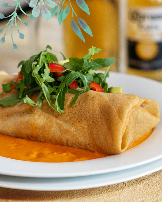Crepe de pollo romesco