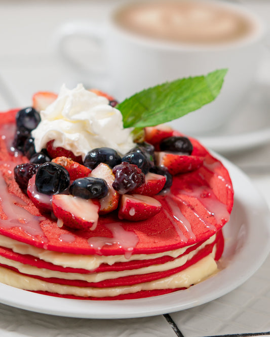 Red Velvet Pancakes
